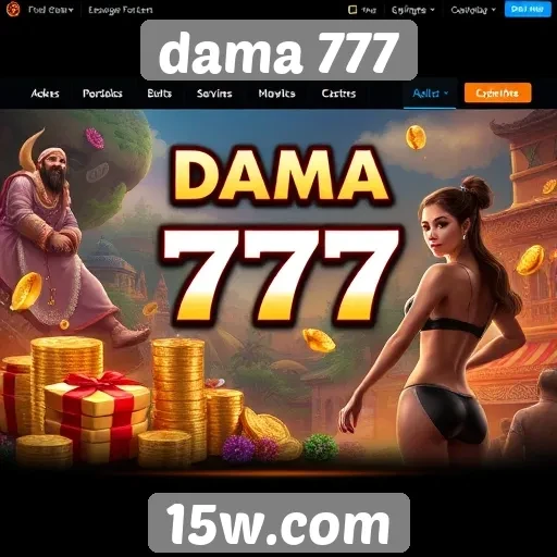 Interface e usabilidade do site dama 777